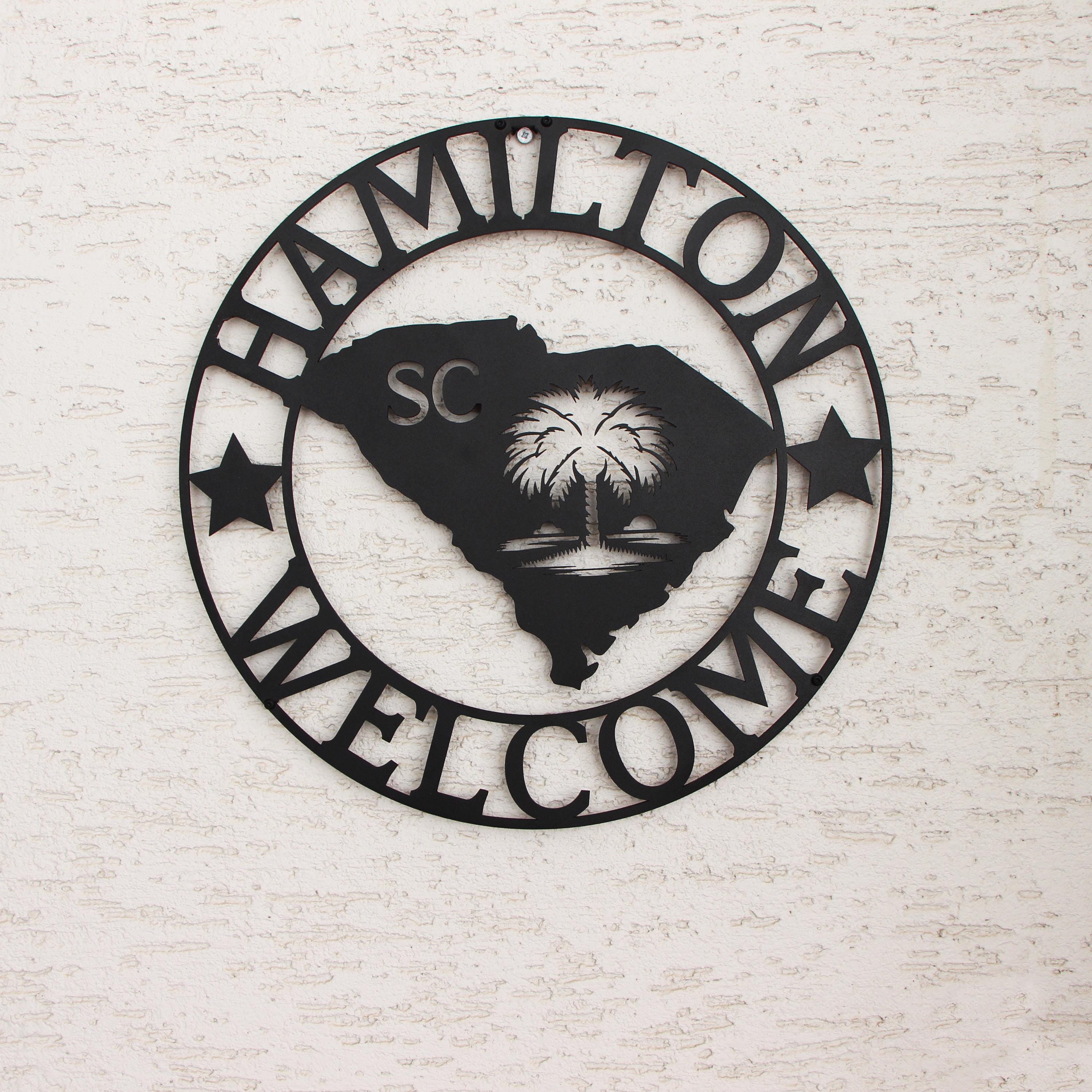 South Carolina Custom Metal Sign, Palmetto Tree Metal Wall Decor, SC ...