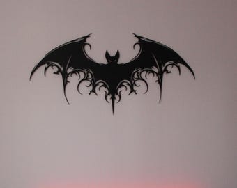 Majestic Bat Metal Wall Art, Giant Bat Metal Wall Decor, victorian gothic room decor, scary halloween decoration, giant halloween decoration