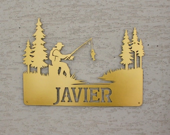 Custom Fishing Sign, Best Fishing Gifts for Men, Fishing Custom Metal Sign, Personalized Fish Sign, Angler Wall Art, Fishing Cabin Sign