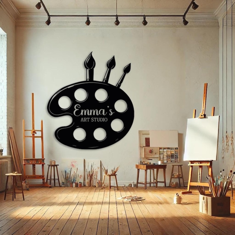 Custom Painter Metal Sign, Custom Art Studio Wall Art, Custom Painter