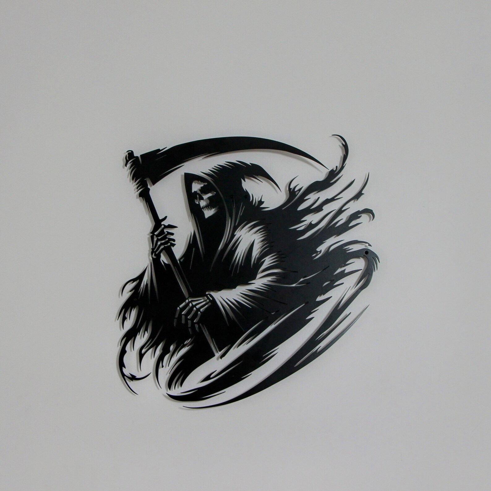 Grim Reaper Metal Wall Art, Grim Reaper Halloween Decoration, Scary ...