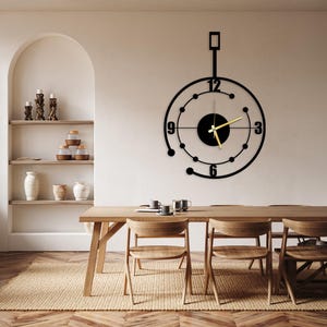Modern Metal Wall Clock, Minimalist Wall Clock, Contemporary Wall Clock, Wall Clock for Office, Decorative Wall Clocks, Unique Wall Clock