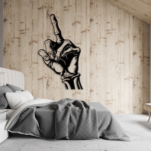 Funny Middle Finger Metal Wall Decor, Middle Finger Gifts, Middle Finger Metal Sign, Funny Gifts for Men, Funny Man Cave Wall Decor