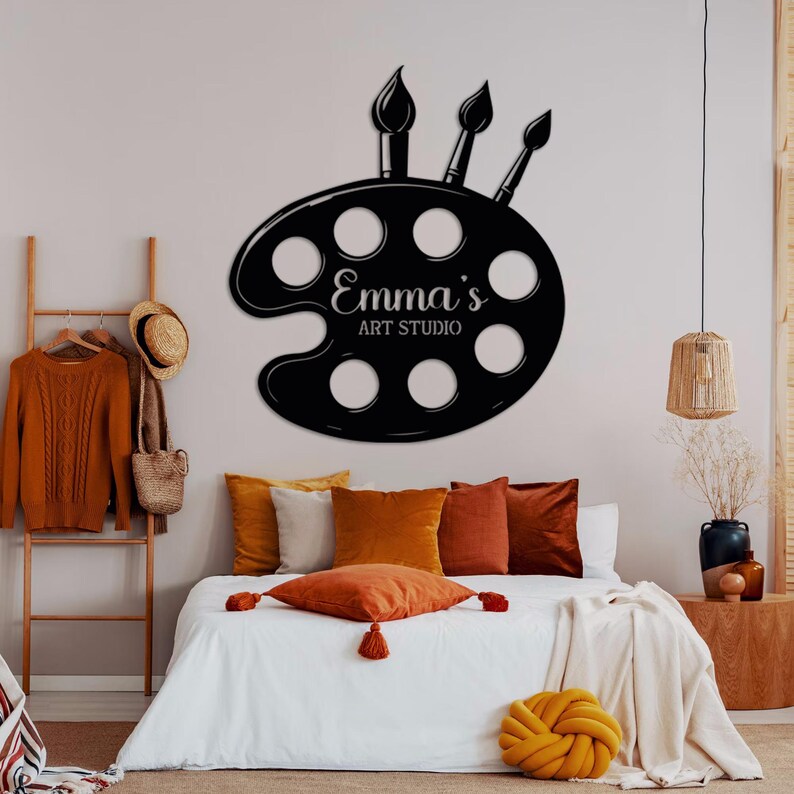 Custom Painter Metal Sign, Custom Art Studio Wall Art, Custom Painter