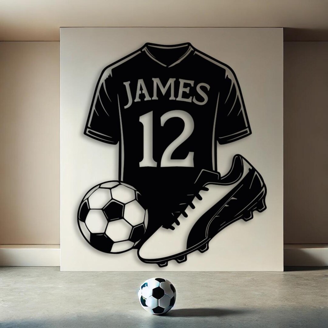 Custom Football Player Metal Sign, Personalized Soccer Sign, Custom ...