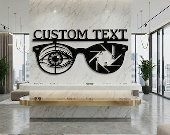 Custom Optometrist Sign, Eye Doctor Metal Wall Decor, Optical Clinic Office Decor, Eye Care Professional Gift, Personalized Optometrist Gift