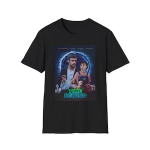 Time Rewind - Time Travel Movie - Unisex Softstyle T-Shirt New Electric Portal Design