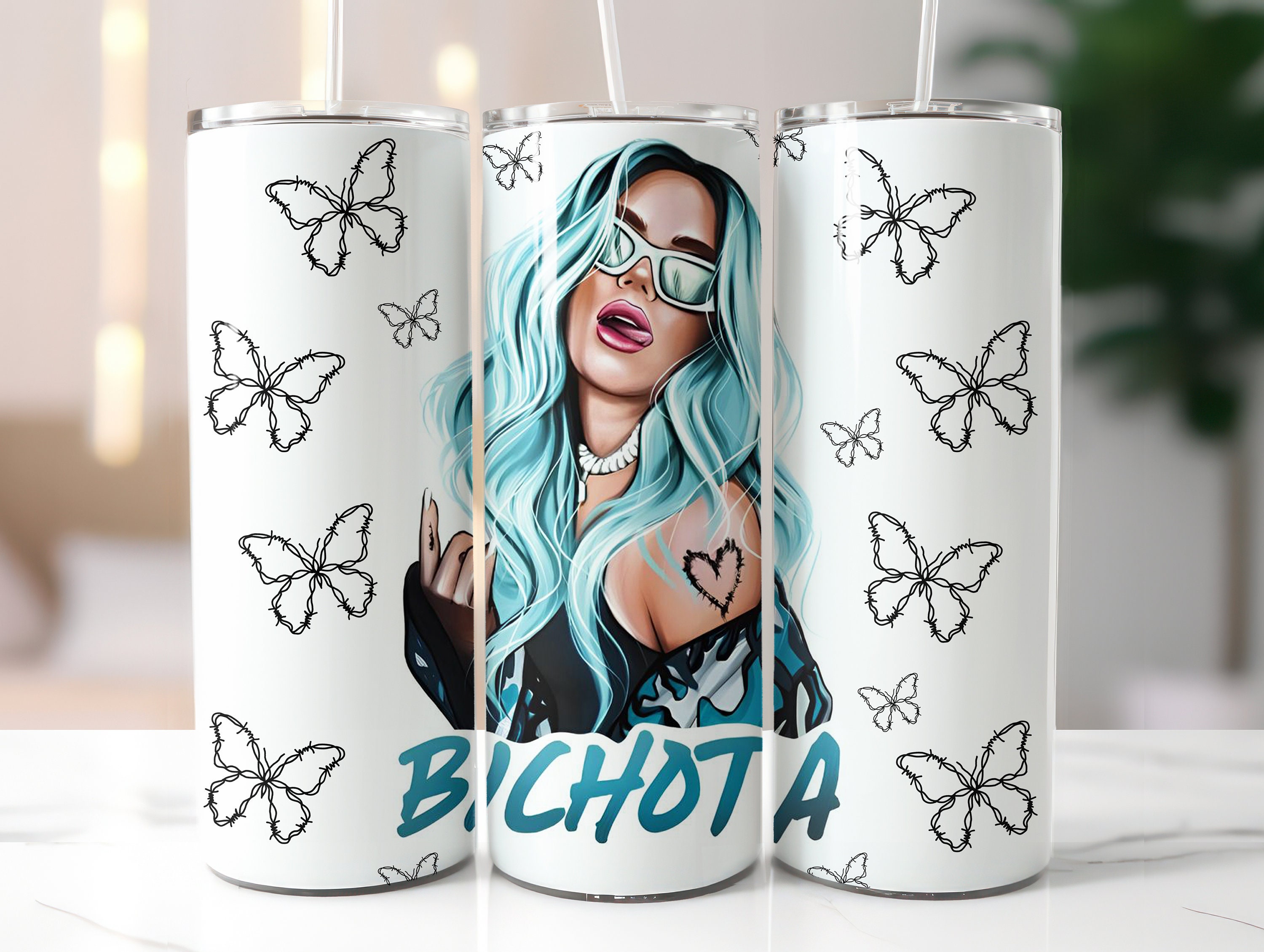 Karol G Bichota Glass cup – RiverasCreationsCo