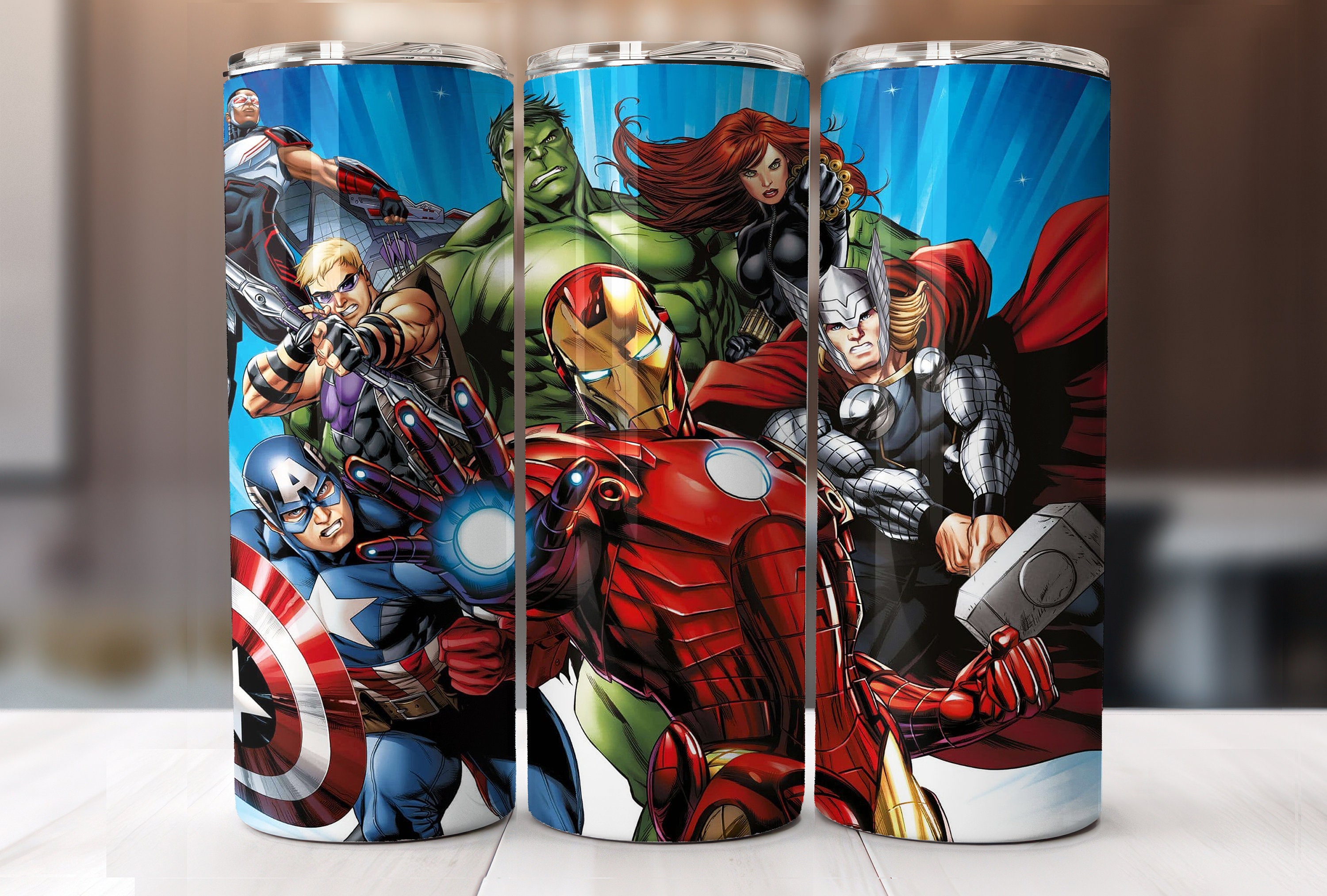 Copains de paille Avengers Ami de paille Marvel Porte-crayon Iron Man Thor  Hulk Spiderman Capitaine Amérique Cadeau de sac de butin de fête -   France