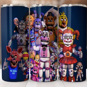 Five Nights At Freddy's 20oz Skinny Tumbler Wrap Png, Five Nights At F –  Drabundlesvg