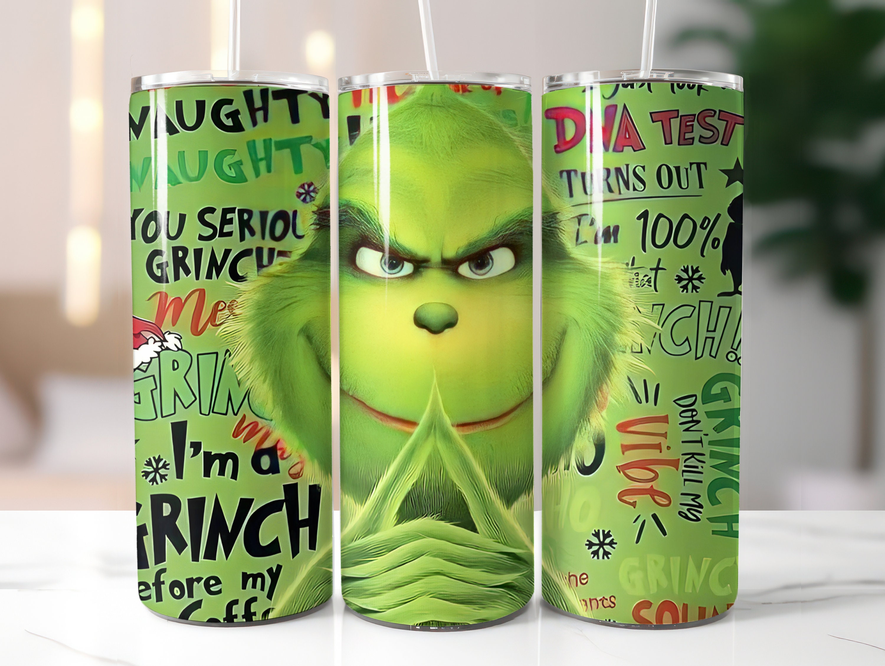 GRINCH AND HIS DOG SKINNY TUMBLER – TOP Engraving