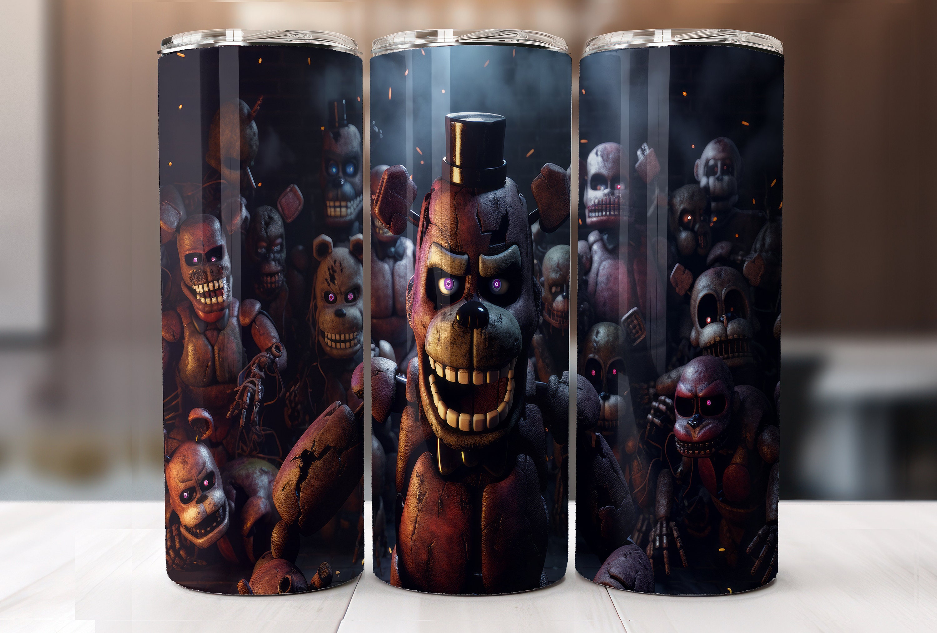 Five Nights At Freddy's 20oz Skinny Tumbler Wrap Png, Five Nights At F –  Drabundlesvg