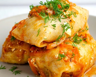 Ukrainian Cabbage Rolls Recipe, Golubsti, Easy Printable (PDF Download)