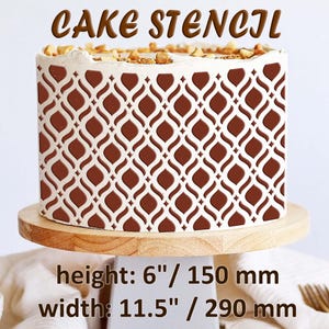 Cake Stencil Arabian Motif 3 for Buttercream Decoration for Cake Decorating,Reusable Stencil,Cake Decorating Tools,Handmade Airbrush Stencil