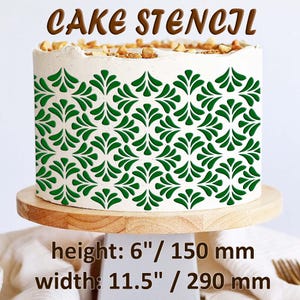 Cake Stencil Floral Motif 3 for Buttercream for Cake Decorating, Border Stencils,Reusable Stencil, Cake Decorating Supplies,Airbrush Stencil