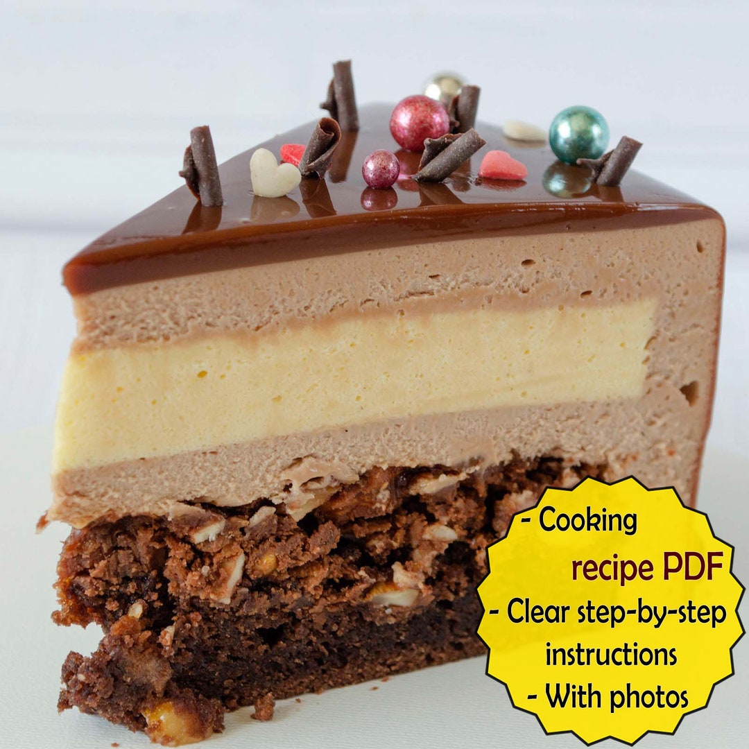 Chocolate Yogurt Mousse Cake Recipe PDF Cooking Gift for Mom Etsy