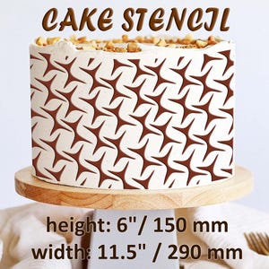 Cake Stencil Abstraction 2 for Buttercream for Cake Decorating, Border Stencils,Reusable Stencil, Cake Decorating Supplies,Airbrush Stencil