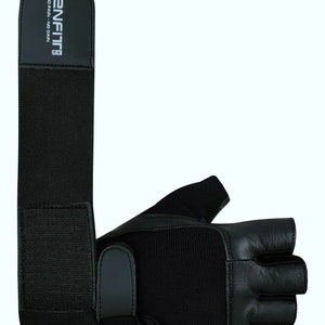 Weight Lifting Gloves Leather Gym Training Workout Fitness Wrist Strap by KENFIT