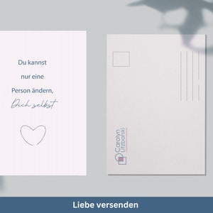 Postcard You can change a person, gift girlfriend postcard, relationship sayings, inspiration for the home, affirmation, love saying