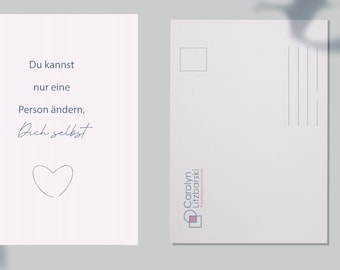 Cartão postal Você pode mudar uma pessoa, cartão postal para presentear namorada, frases de relacionamento, inspiração para o lar, afirmação, palavras de amor