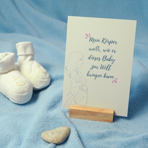 Affirmationskarten für Schwangerschaft und Geburt mit Audio, Geschenk Babyparty, Affirmationskarten, Affirmationen für leichte Geburt