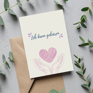 Ik kan geboortebevestiging geven, vriendin ansichtkaart cadeau geven, geboortebevestiging, ontspannen bevallen, bevestiging zwangerschap, babyshower