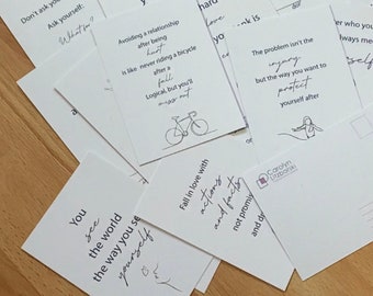 Postkartenset Beziehungsaffirmationen, Beziehungssprüche, Beziehungsinspirationen für Zuhause oder zum Verschenken auf englisch