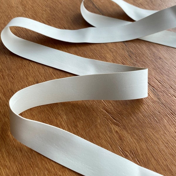 6mm,8mm,19mm x 0.5mm/0.3mm rubber elastic swimwear white & grey Fulflex lingerie