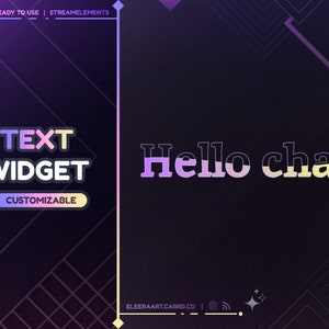 Widget Text / Customizable / Twitch - Streamelements OBS