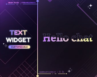 Widget Text / Customizable / Twitch - Streamelements OBS