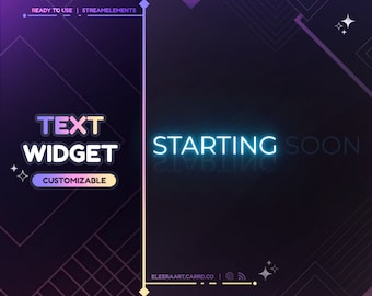 Widgettext / Anpassningsbar / Twitch - Streamelements OBS