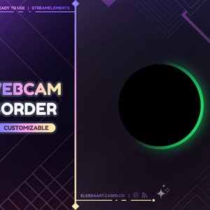 Widget Webcam Border Regenbogen RGB / Individualisierbar / Twitch - Streamelements OBS