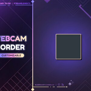 Widget Webcam Neobrutalismus / Individualisierbar / Twitch - Streamelements OBS