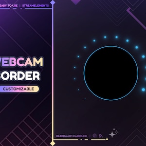 Widget Webcam Border Regenbogen RGB / Individualisierbar / Twitch - Streamelements OBS