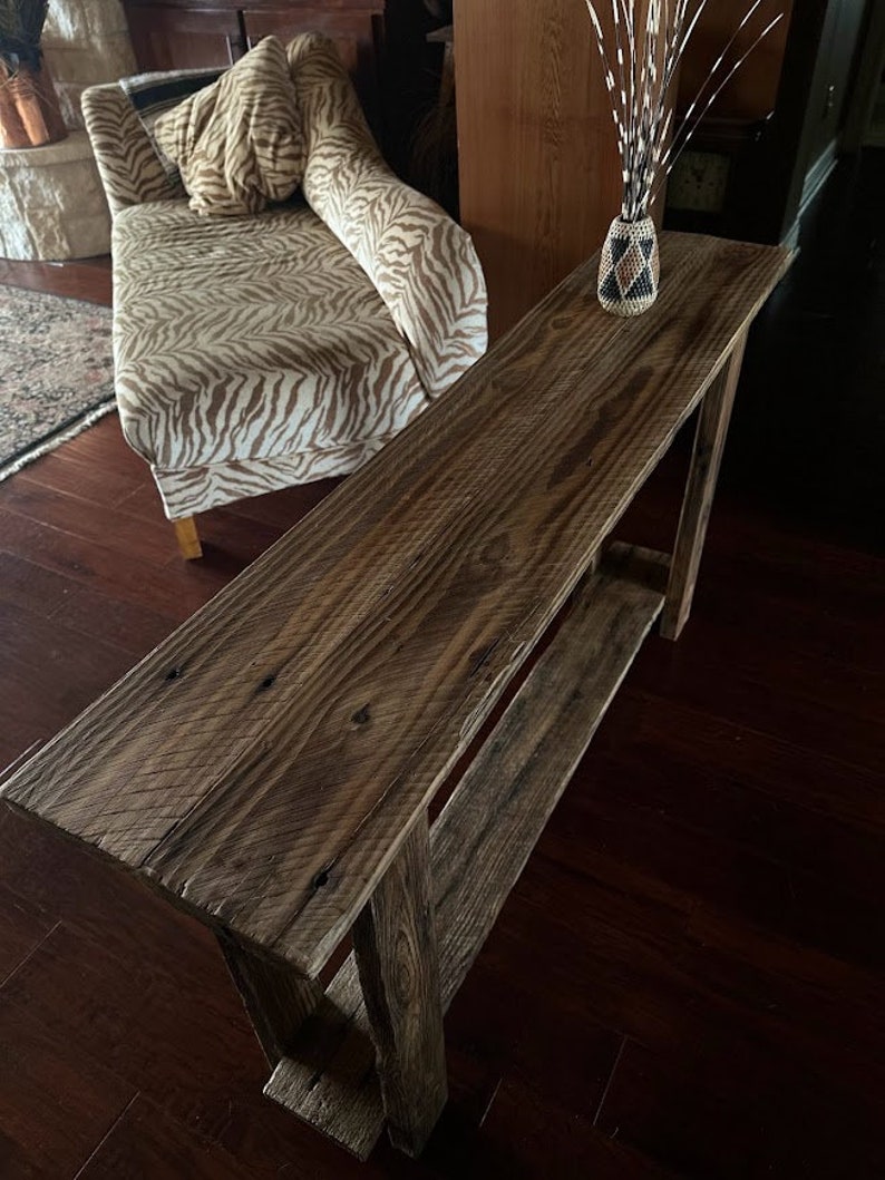 Ranchers Entry Table Rustic Barnwood Etsy 