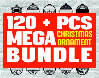 Adornos navideños cortados con láser (archivo SVG): Diseños personalizables (archivo digital)