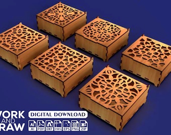 Decorative Laser Cut Wooden Gift Box