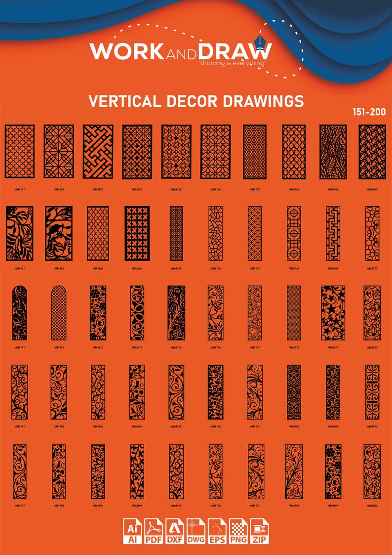 Decorative Panel Collection 1100 Vector Cnc Files Panel Dxf SVG Laser Cut Cnc Plasma, Laser Cut Files, Cnc Patterns image 3