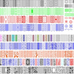 Panel Collection Big Files Panel Dxf SVGArt Library for Laser Cut cnc plasma, laser cut files,cnc patterns