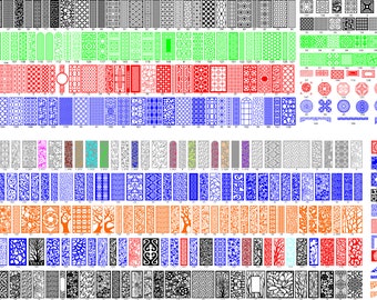 Panel Collection Big Files Panel Dxf SVGArt Library for Laser Cut cnc plasma, laser cut files,cnc patterns