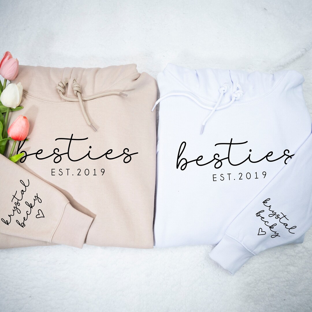 Custom Besties Hoodie, Personalized Besties Hoodie, Best Friend Hoodie