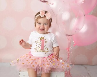 Personalize It's My 1st Birthday Baby Girl Birthday Party Dress Pink Tutu Cake Dresses + Romper Set Outfits Girls Summer Clothes Jumpsuit