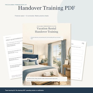 Utbildning i överlämning av semesterbostäder i PDF-format: Fotokontroller, ärenden och teamarbetsbok