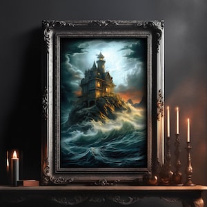Isolation Nautical Cottagecore Dark Academia Gothic Decor Vintage Poster Halloween Dark Academia Decor