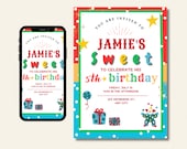 Joker Birthday Invitation Template, Gift Birthday Card, Editable Invitation Template, Cute-Beautiful Invitation, CANVA, Instant Download