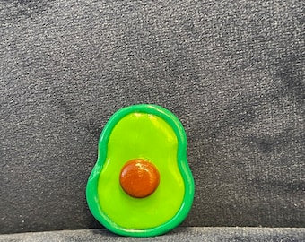 Imán de aguacate: Decoración de arcilla con forma de fruta para el refrigerador