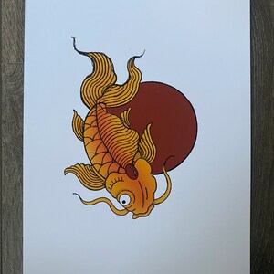 Koi Carp (Print), A4, Digital Drawing