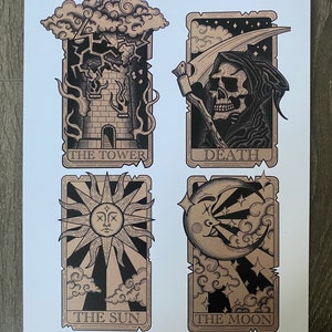 Tarot vol. 1 (Druck), A4, Digitale Zeichnung