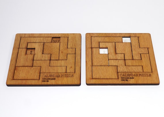 Calendar Puzzle - Solve a Puzzle Every Day - Etsy
