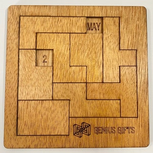 Calendar Puzzle, Has a Unique Puzzle Every Day (Wooden)